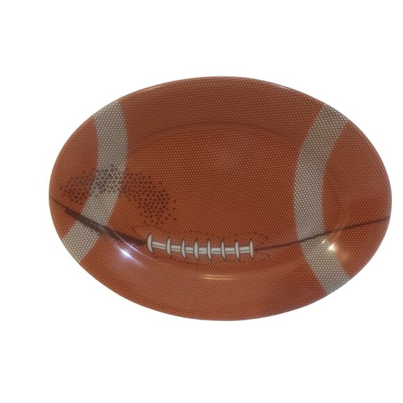 Homer Laughlin China Serving Tray Plate Football 1941 12.5 Length x 9 Width - Picture 3 of 4